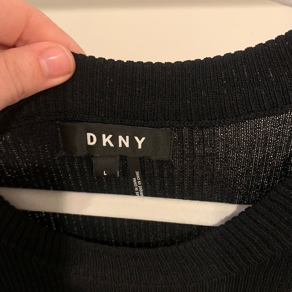 Asymmetrical Hem DKNY Shirt - Picture 2 of 3